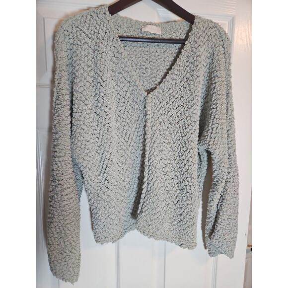 Altar'd State Women's Sage Green V-Neck Weather Sweater M Perfect For Fall - Picture 1 of 8